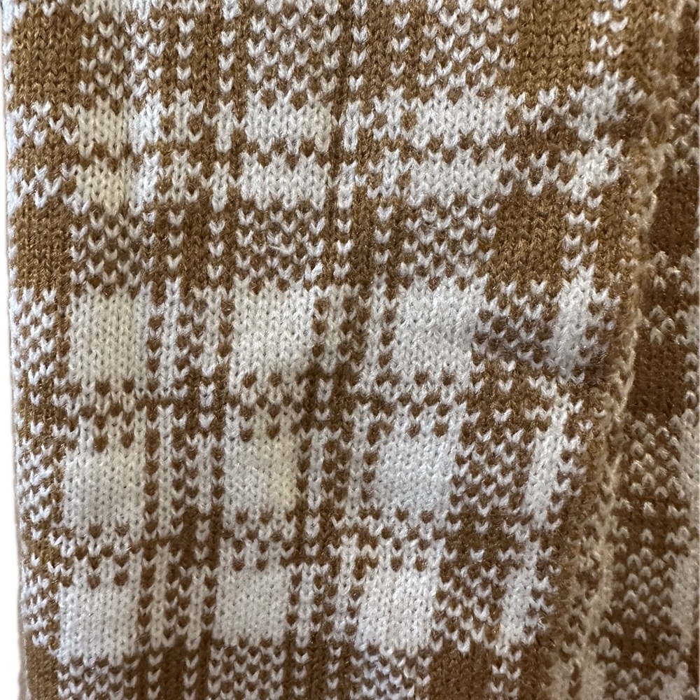 Timberland Tan and Cream Checkered Scarf - Picture 5 of 5